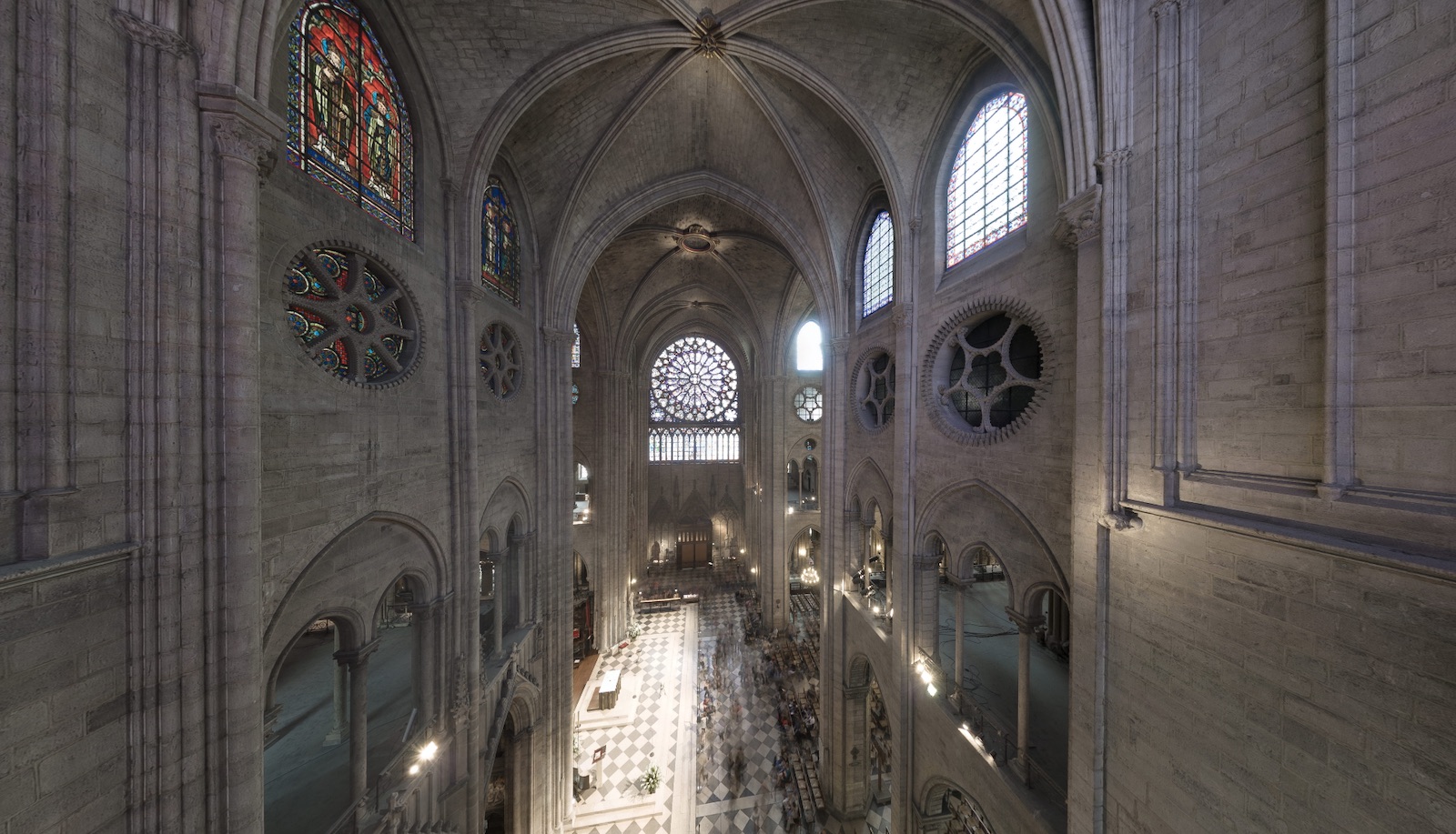 Le nuage de points révèle la structure et les secrets de fabrication de la cathédrale. © Andrew Tallon