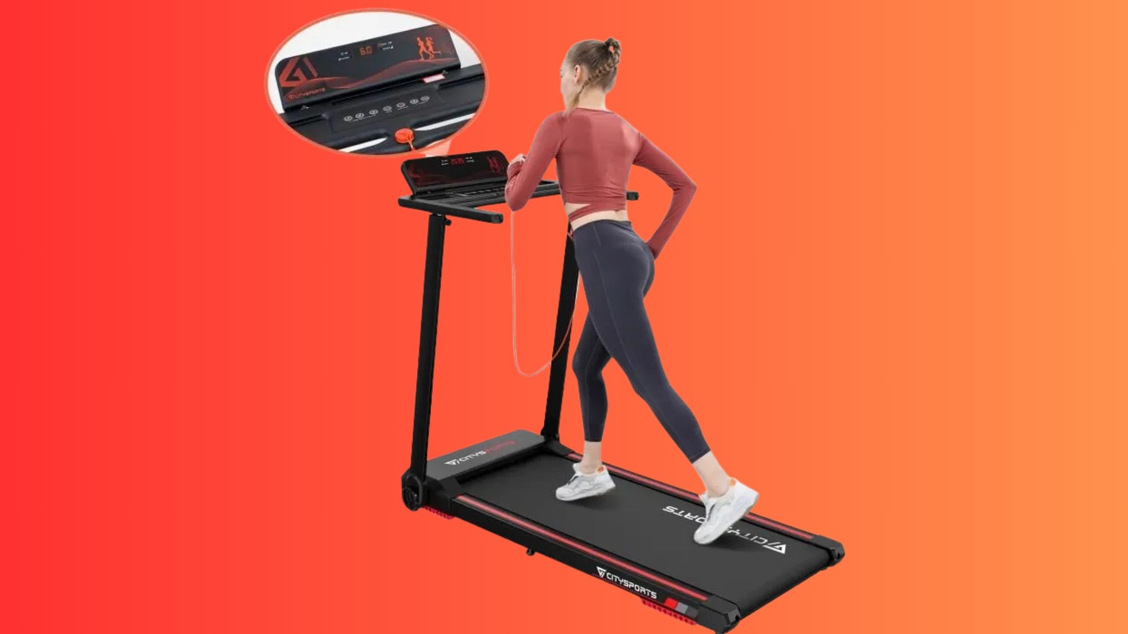 Le tapis de course Citysports WP9 électrique et pliable est à portée de main !© Cdiscount  