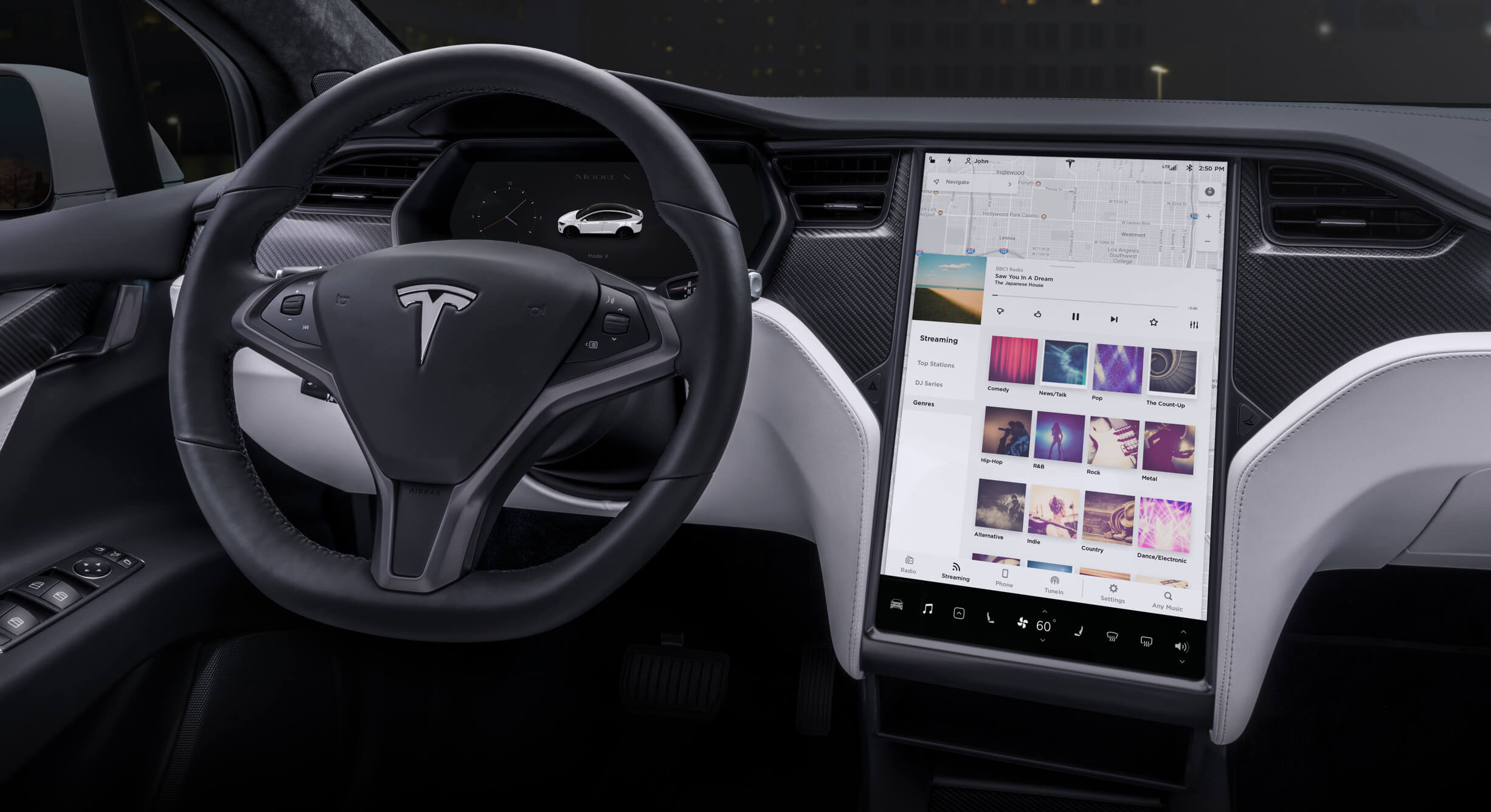 La Tesla Model X s'est fait piéger par une image subliminale cachée dans une publicité. © Tesla