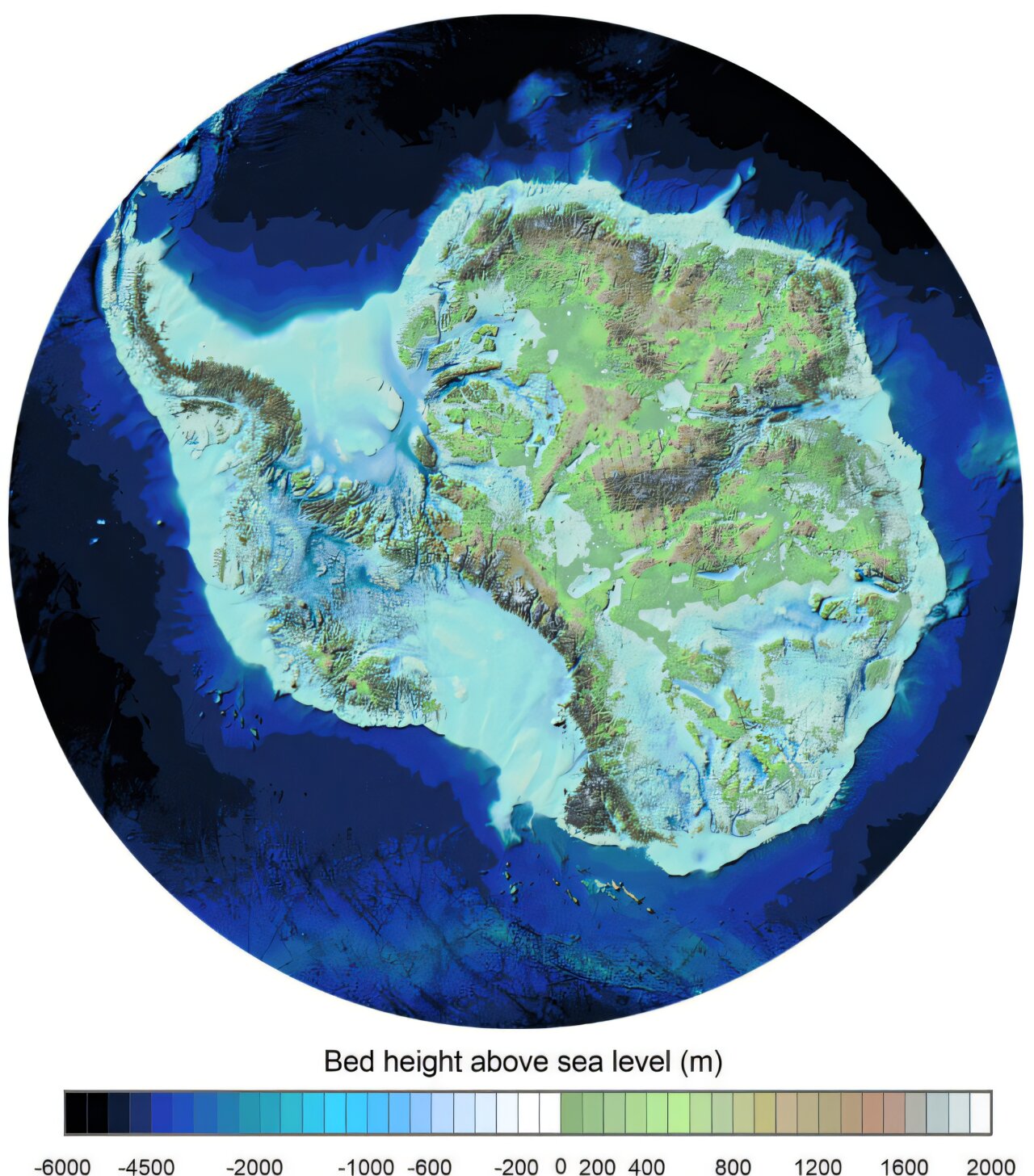 Voici à quoi ressemblerait l’Antarctique sans glace cette carte — free download
