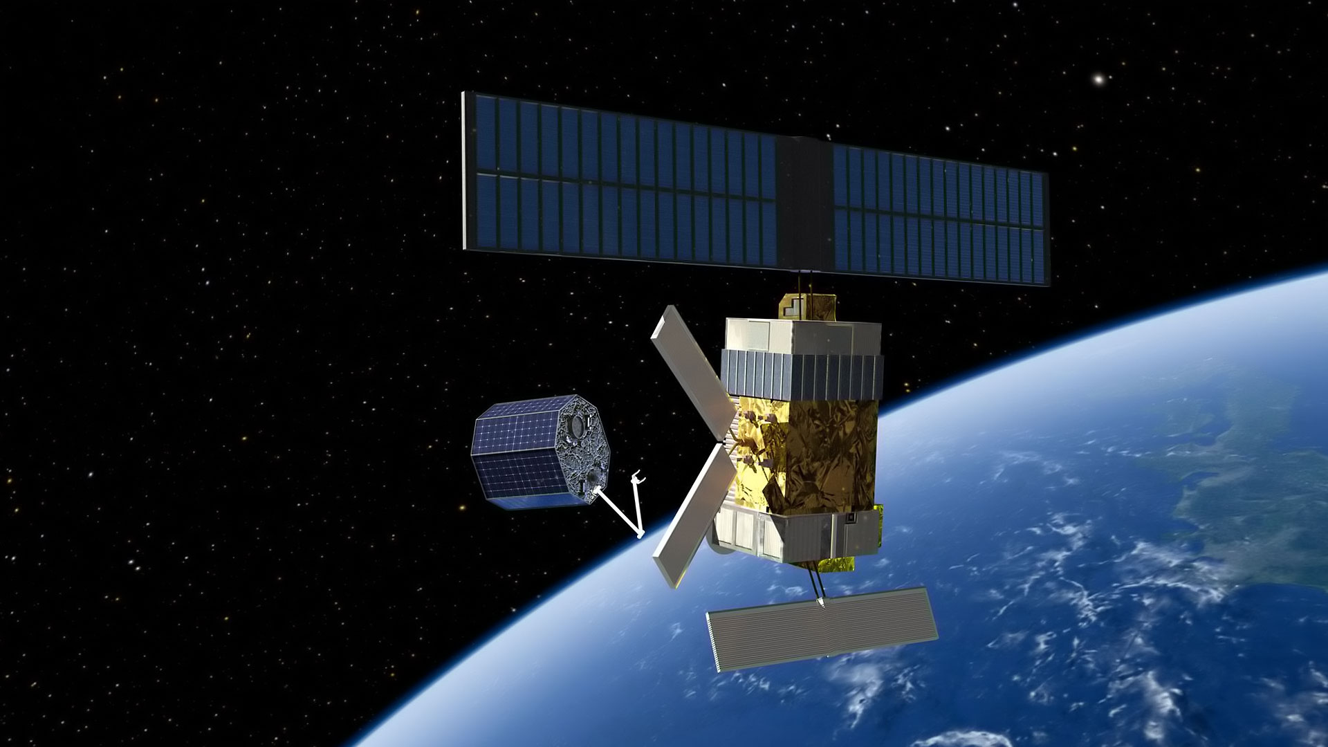 Débris spatiaux : un filet pour capturer les satellites en fin de vie