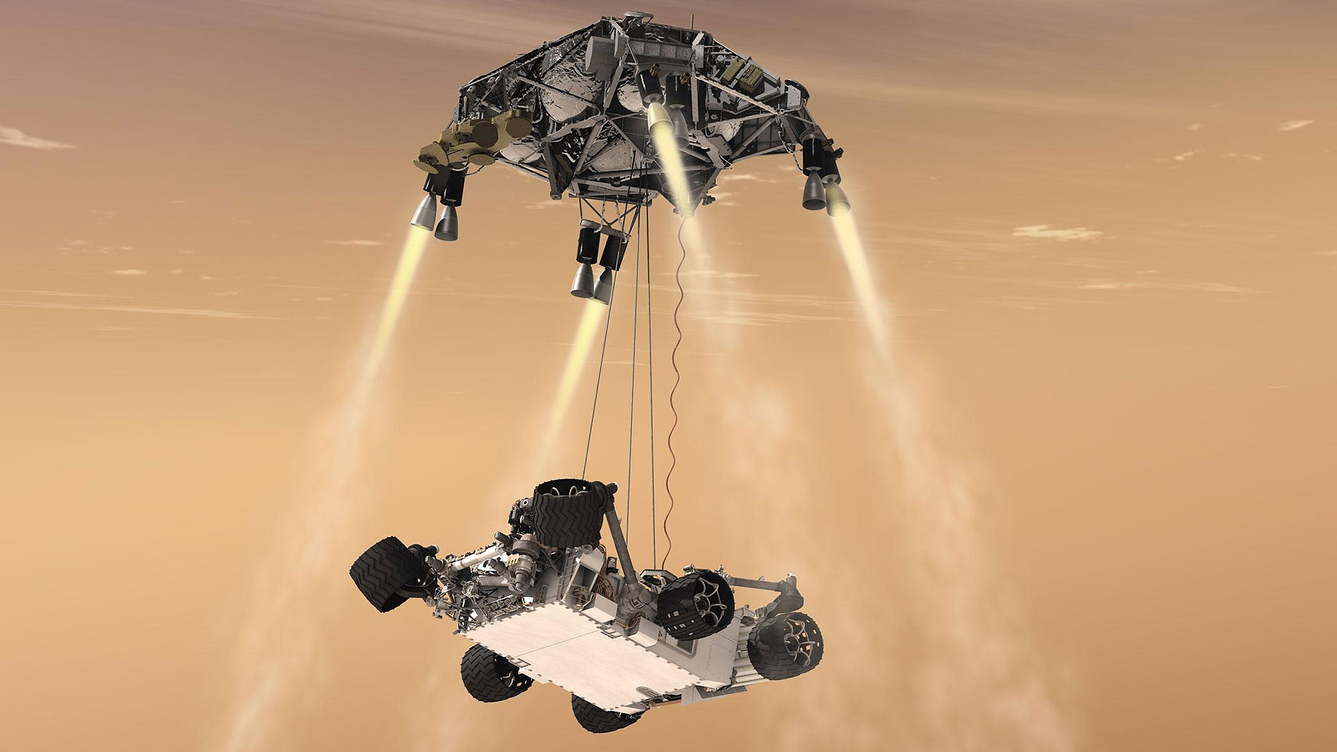 Curiosity : entrée dans l’atmosphère martienne et atterrissage